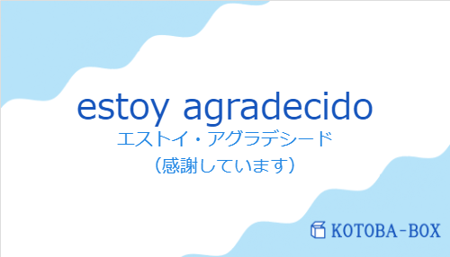 estoy agradecidoの発音と意味