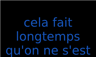 スーラ・フェ・ロントン・コン・ヌ・サ・ヴュ（フランス語:cela fait longtemps qu'on ne s'est pas vuの発音と意味）