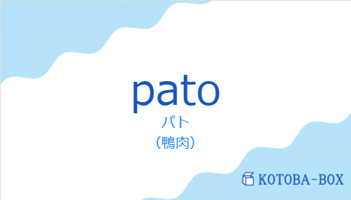 パト（スペイン語:patoの発音と意味）