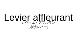 レヴィエ・アフルラン（フランス語:Levier affleurantの発音と意味）