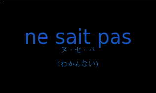 ne sait pasの発音と意味