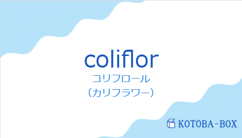 コリフロール（スペイン語:coliflorの発音と意味）
