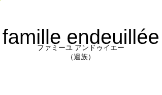 ファミーユ アンドゥイエー（フランス語:famille endeuilléeの発音と意味）