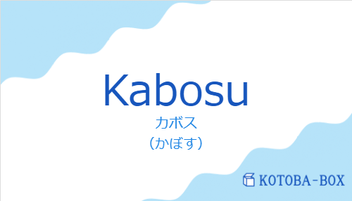 カボス(スペイン語:Kabosuの発音と意味)