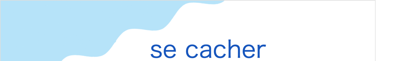 セカシェ。(フランス語:se cacherの発音と意味)