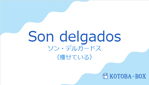 ソン・デルガードス（スペイン語:Son delgadosの発音と意味）
