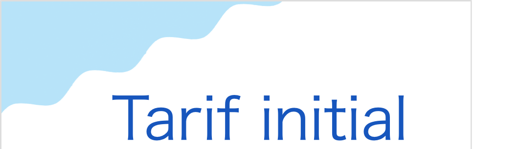 タリフ・イニシャル(フランス語:Tarif initialの発音と意味)
