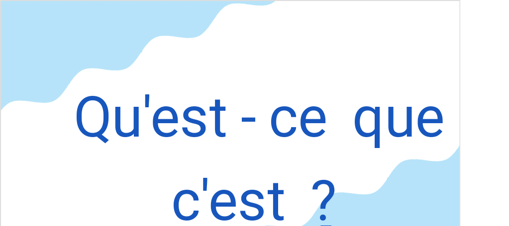 Qu'est-ce que c'est?の発音と意味