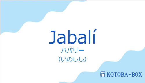 ハバリー（スペイン語:Jabalíの発音と意味）