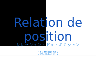 レレーション・ドゥ・ポジション（フランス語:Relation de positionの発音と意味）