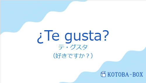 ¿Te gusta?の発音と意味