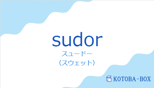 スュードー（スペイン語:sudorの発音と意味）