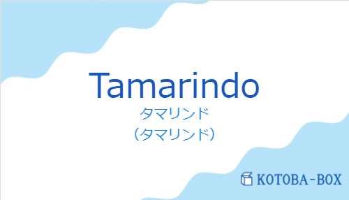 タマリンド(スペイン語:Tamarindoの発音と意味)