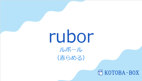 ルボール（スペイン語:ruborの発音と意味）