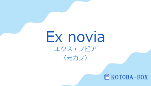 エクス・ノビア(スペイン語:Ex noviaの発音と意味)